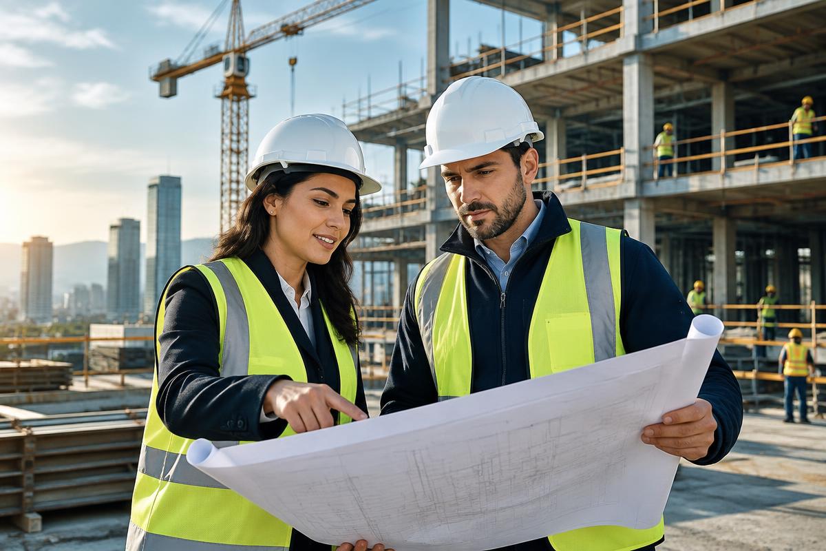 Equipo empresarial del sector construcción